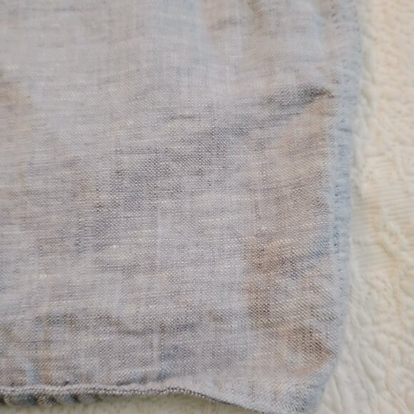 Dapu Pillow Shams Linen Standard Queen Blue Chambray Soft Pair Set of 2 - Picture 3 of 6